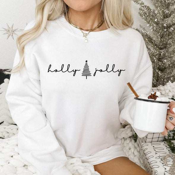 Holly Jolly Crewneck Sweatshirt--Painted Lavender