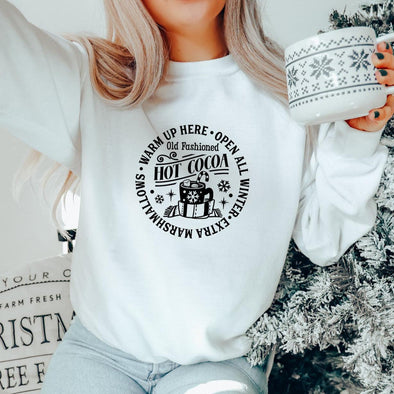 Hot Cocoa Crewneck Sweatshirt--Painted Lavender
