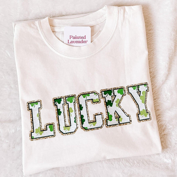 Lucky Clover T-Shirt--Painted Lavender