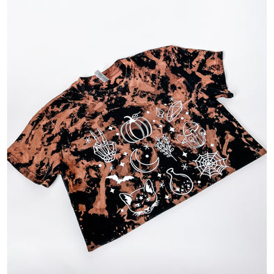Spooky Vibes Reverse Dye T-Shirt--Painted Lavender