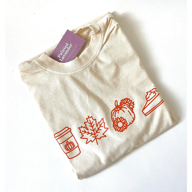 Fall Faves Tshirt--Painted Lavender