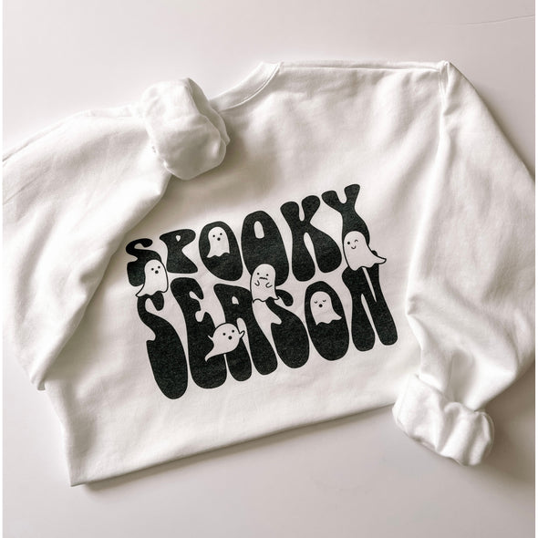 Spooky Season Ghosts Crewneck Sweatshirt--Painted Lavender