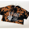 Reverse Dye Cold Brew, Coffins & Covens T-Shirt--Painted Lavender