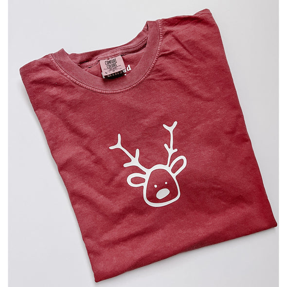 Reindeer Tshirt--Painted Lavender