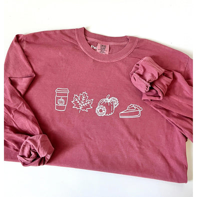 Fall Faves Long Sleeve Tee--Painted Lavender