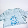 I To Be Where The Coffee Is Tee, Shimmer Blue--Painted Lavender