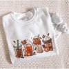 Autumn Drinks Crewneck Sweatshirt--Painted Lavender