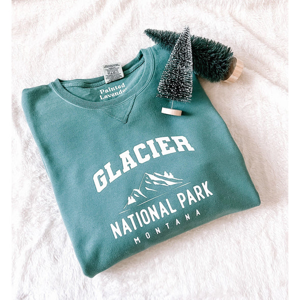 Glacier National Park Sweatshirt--Painted Lavender