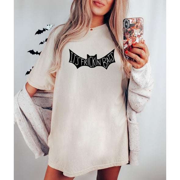 It's Frickin Bats Tee - Ivory--Painted Lavender