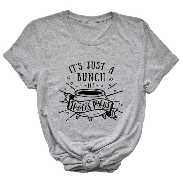 It's Just A Bunch Of Hocus Pocus Crew Neck Tee-Painted Lavender