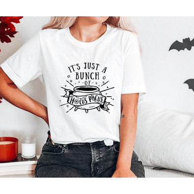 It's Just A Bunch Of Hocus Pocus Crew Neck Tee-Painted Lavender