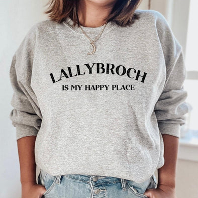 Lallybroch Is My Happy Place Sweatshirt--Painted Lavender