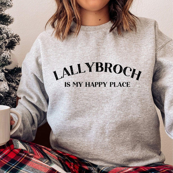 Lallybroch Is My Happy Place Sweatshirt--Painted Lavender