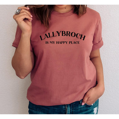 Lallybroch Is My Happy Place Tee-Painted Lavender
