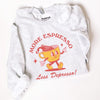 More Espresso Less Depresso Crewneck Sweatshirt-Painted Lavender