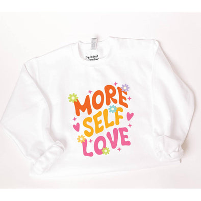 More Self Love Crewneck Sweatshirt--Painted Lavender