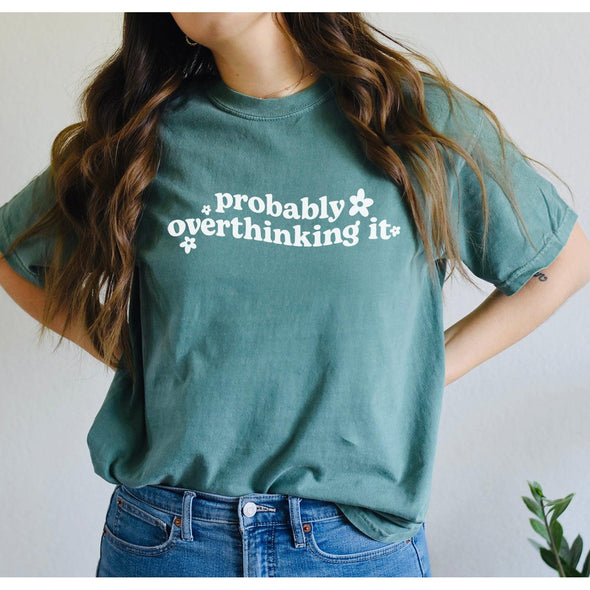 Probably Overthinking It Tee--Painted Lavender