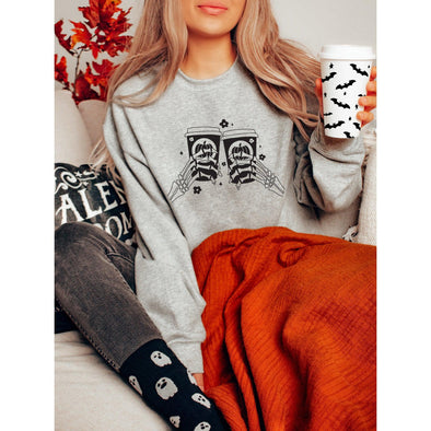 Pumpkin Spice Latte Date Crewneck Sweatshirt--Painted Lavender