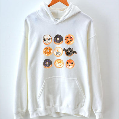 Spooky Doughnuts Hoodie-Painted Lavender
