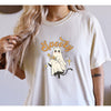 Spooky Ghost Cat Tee--Painted Lavender