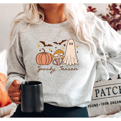 Spooky Season Ash Crewneck Sweatshirt-Shirts & Tops-Painted Lavender