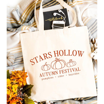 Stars Hollow Autumn Festival Tote Bag--Painted Lavender
